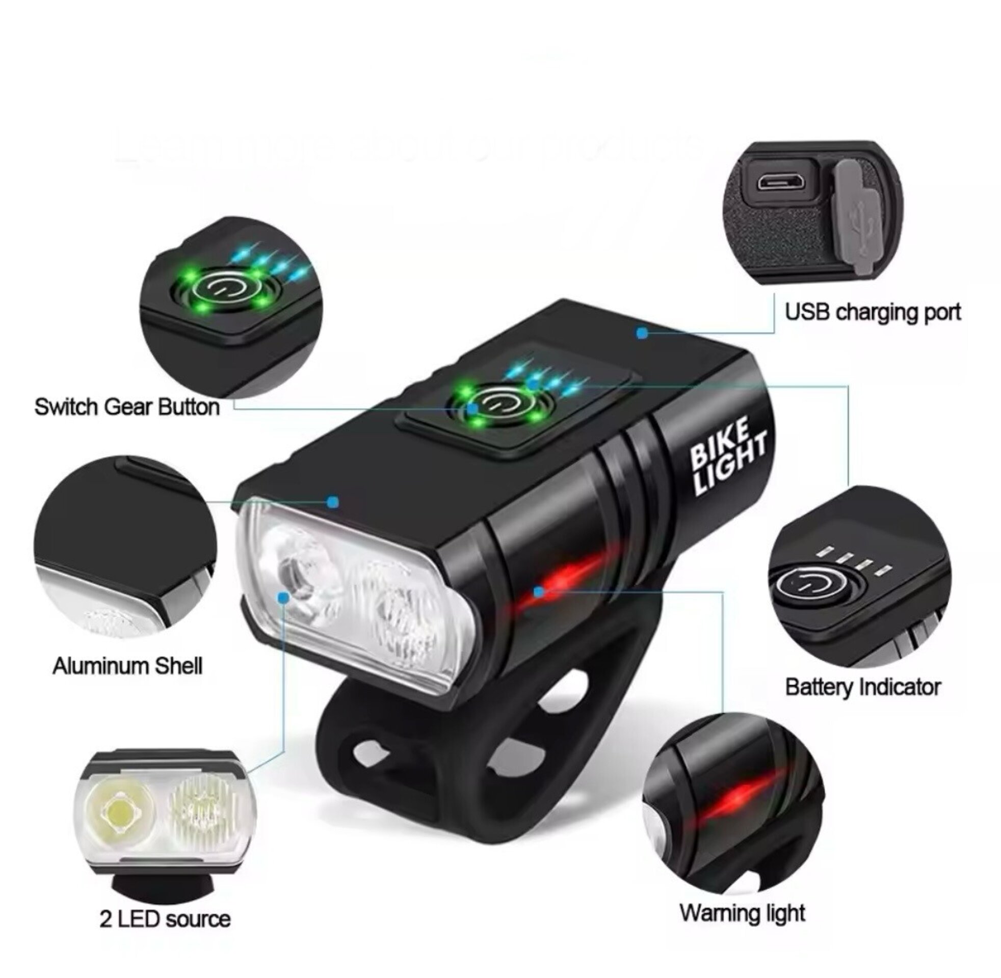 Luz / Foco Led Bicicleta - 2